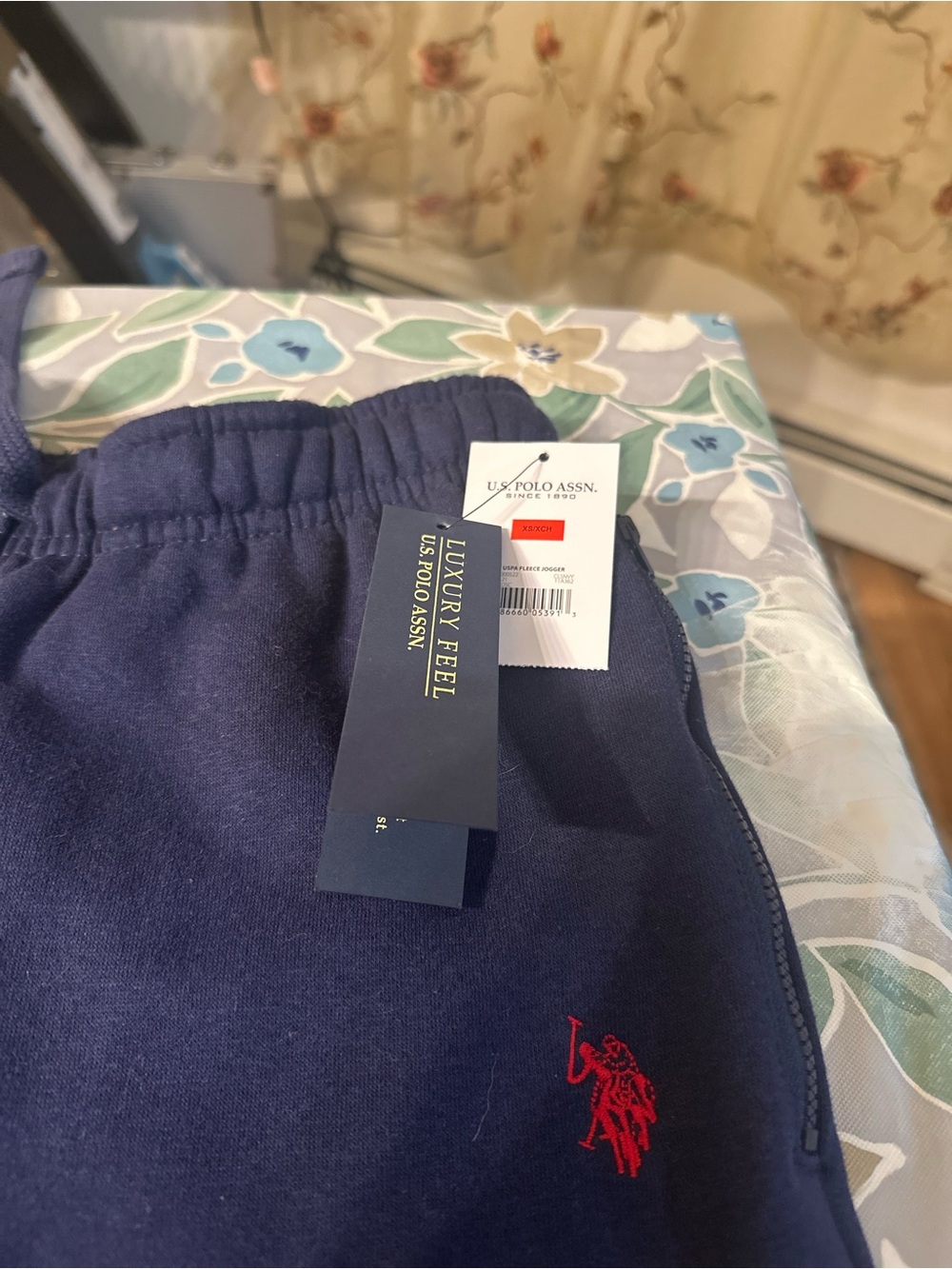 U.S. Polo Assn. Navy Sweat Joggers with Red Pony Logo